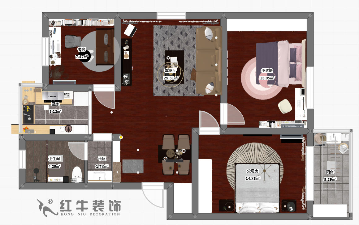 顧娟_怡居園5-19-302-102㎡-現代風格_3室2廳1衛（老房裝(zhuāng)修）_定制家￥130000_全包13萬00_03彩平圖