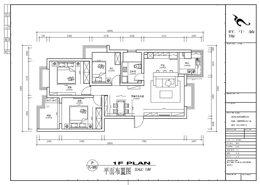 顧娟_東城水岸2-106-115㎡-現代風格_3室2廳1衛（舊房裝(zhuāng)修）_定制家￥154340_全包17萬00_02平面布置圖