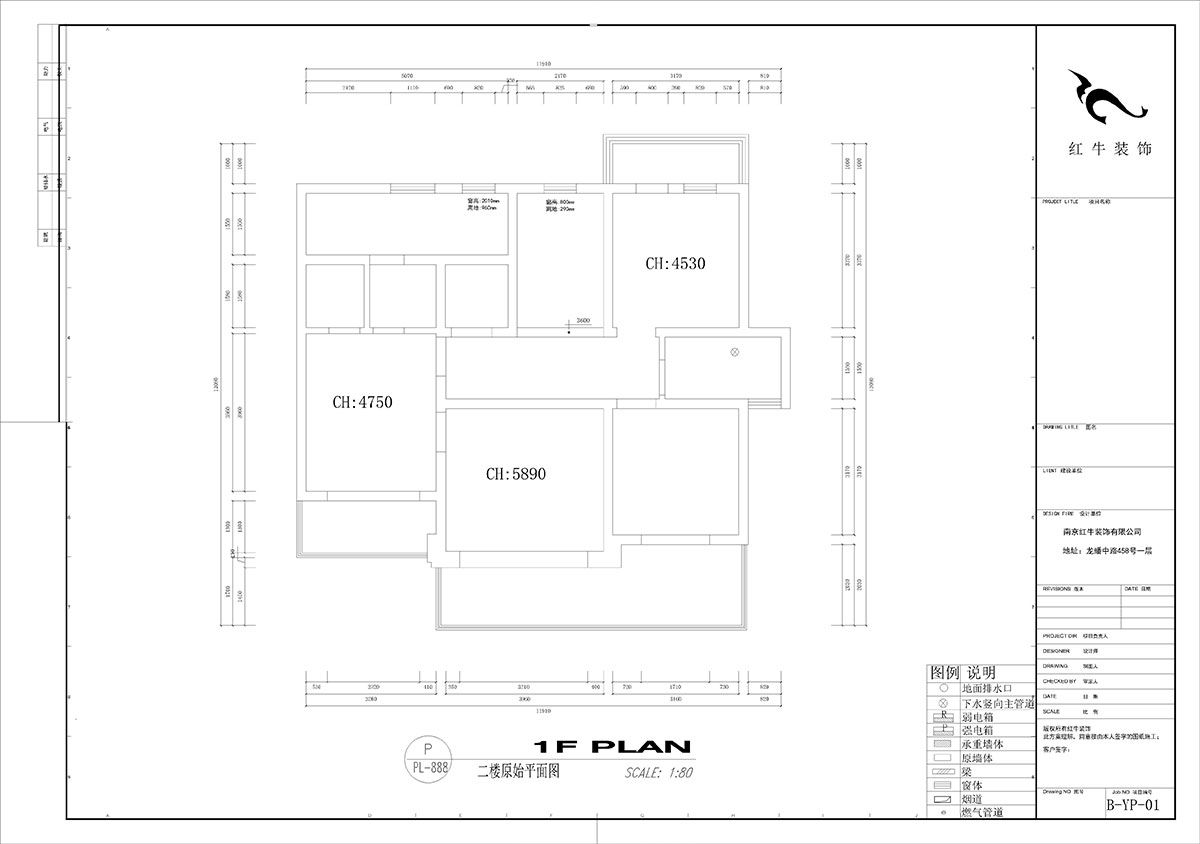 劉小(xiǎo)勇｜郦湖(hú)美墅90-102-190㎡-現代風格｜4室2廳3衛｜新(xīn)房裝(zhuāng)修｜定制家￥288000｜全包33萬｜00_02二樓原始結構圖