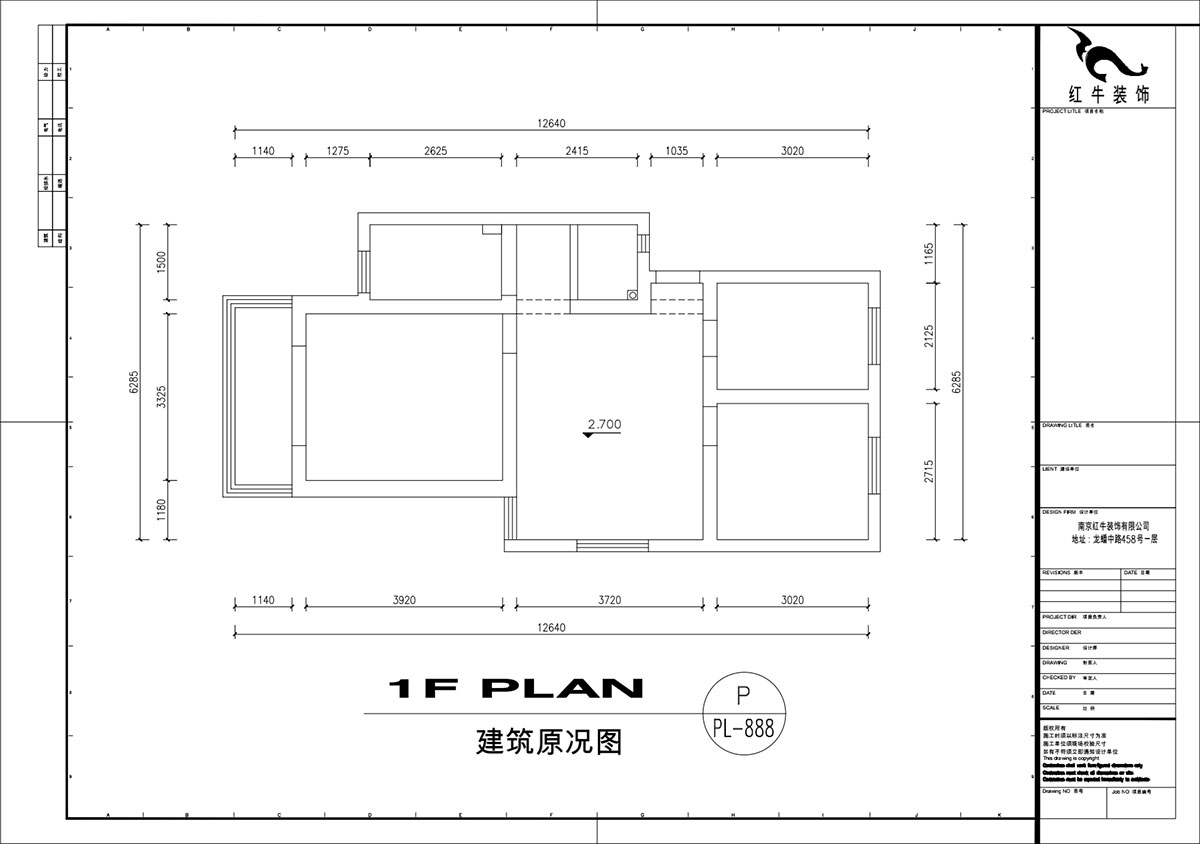 劉萍萍｜秦虹小(xiǎo)區(qū)莺虹苑12-56-701-78㎡-簡歐風格｜3室2廳1衛｜老房裝(zhuāng)修｜定制家｜全包12萬｜00_01建築原況圖