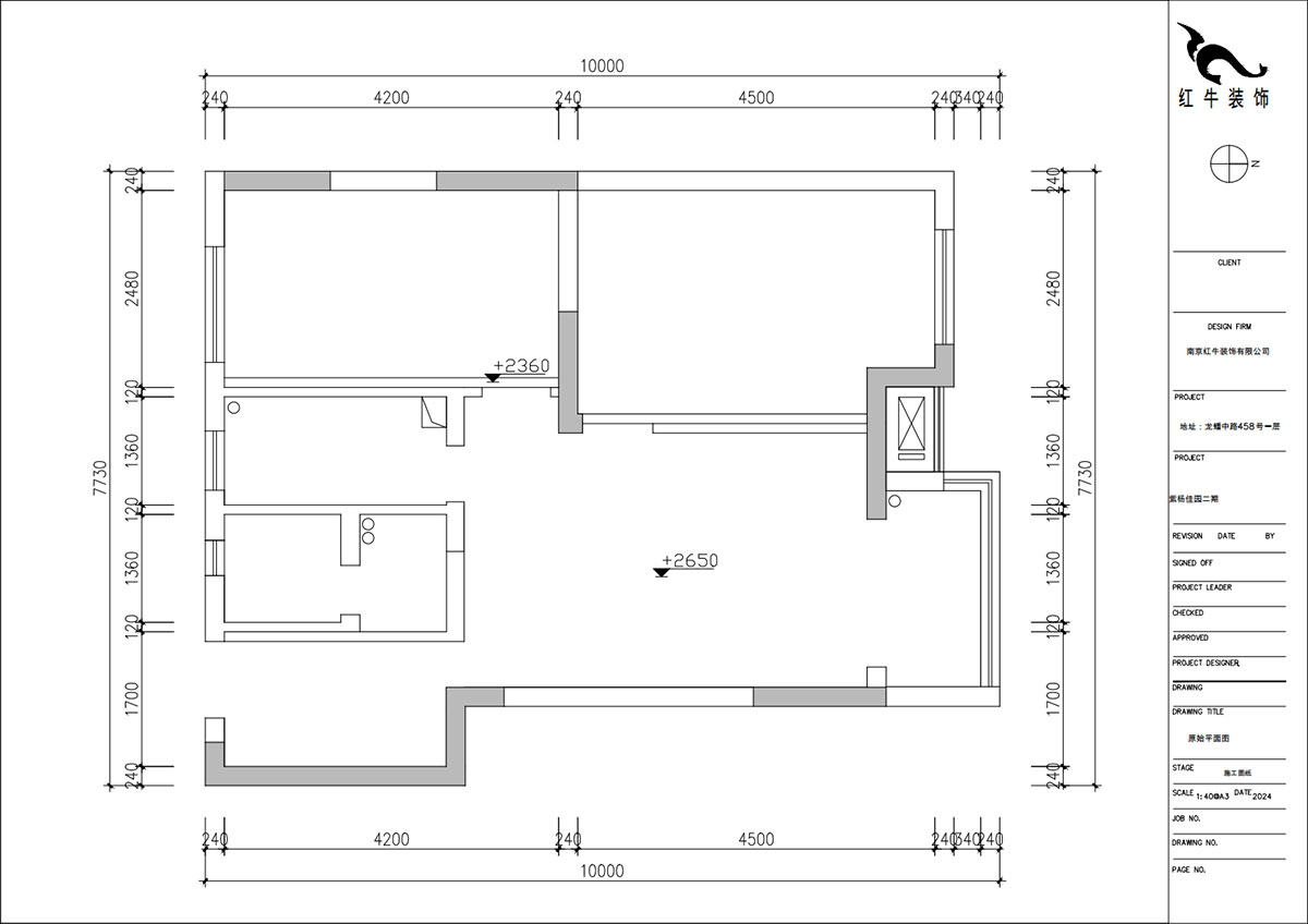 朱明琪｜紫楊佳園二期24-1-903-85㎡-原木(mù)風格｜2室1廳1衛｜新(xīn)房裝(zhuāng)修｜定制家｜全包11萬｜00_01原始結構圖